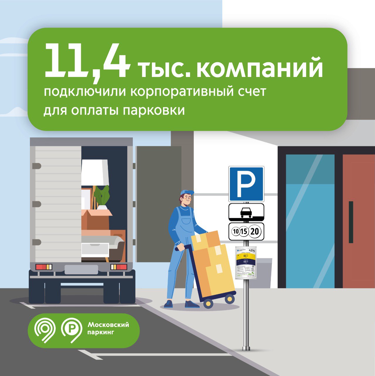 11,4 тыс. компаний подключили корпоративный счет для оплаты парковки