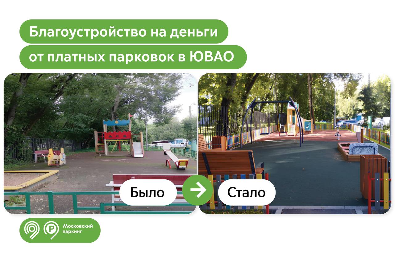 В 2025 году на юго-востоке Москвы обновили 78 дворов на деньги от уличных платных парковок