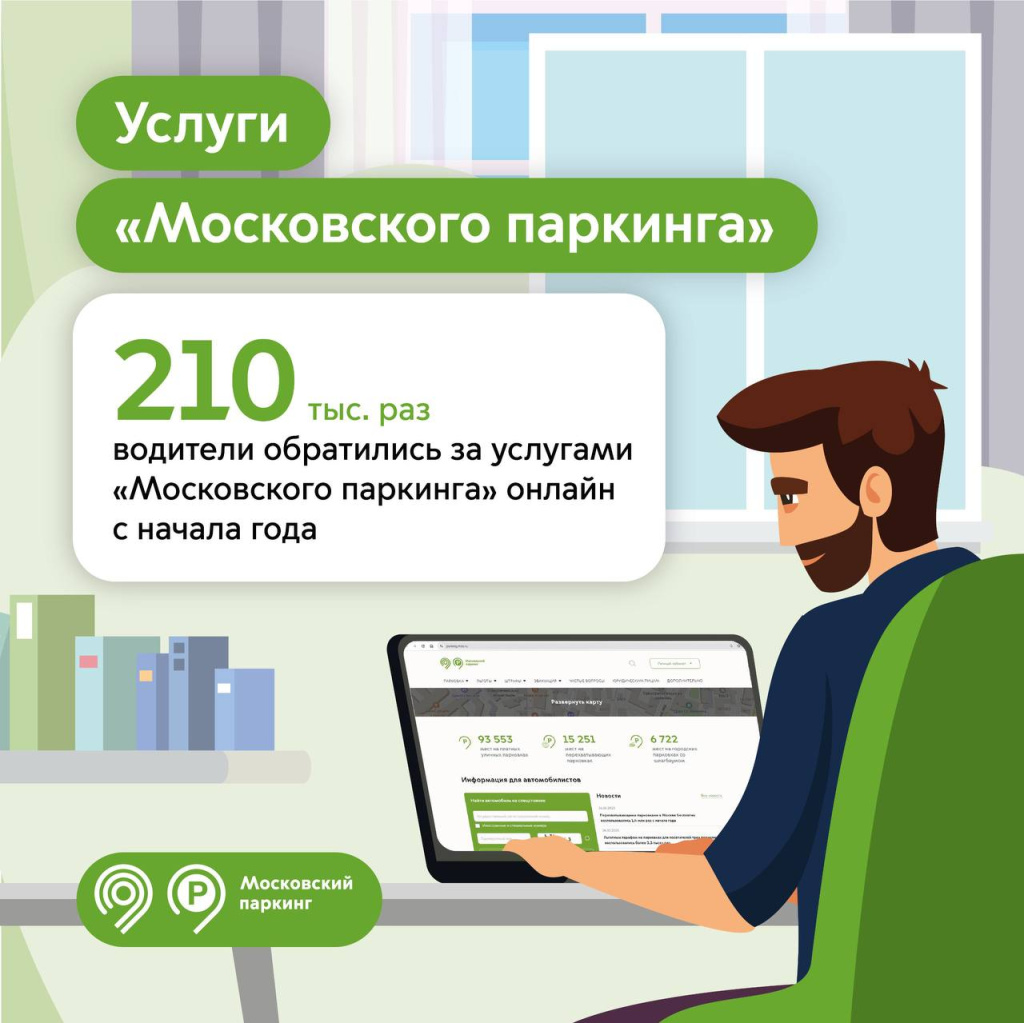 92% всех услуг «Московского паркинга» можно получить дистанционно